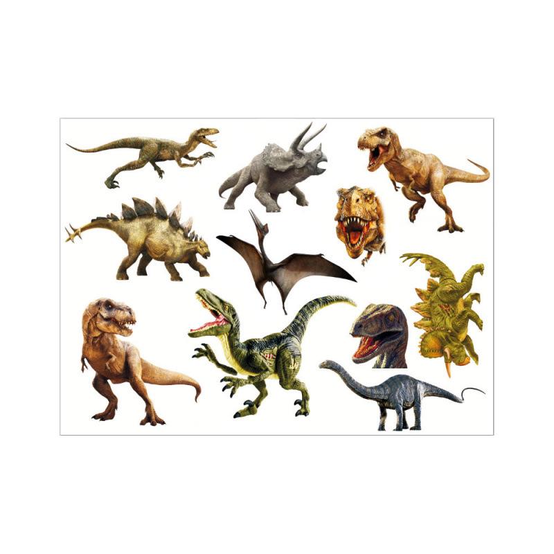 Self-Adhesive Dinosaur Wall Decal for Kids' Rooms and Kindergartens