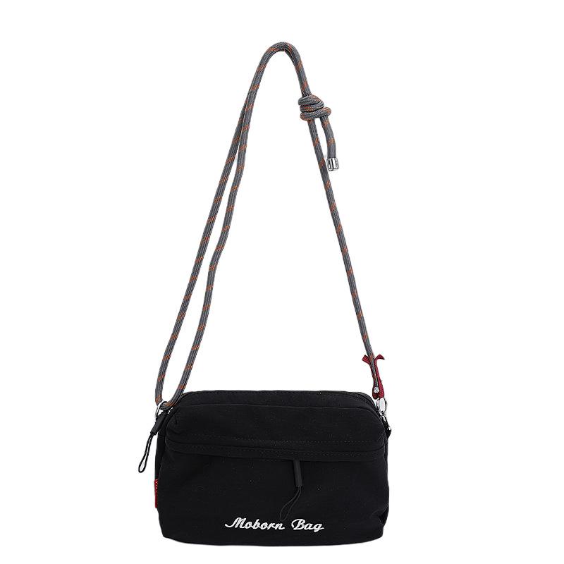 

2025 Unisex Lightweight Water-Repellent Casual Crossbody Bag - Korean Style, Small Square Design 23*7*15 cm чёрный