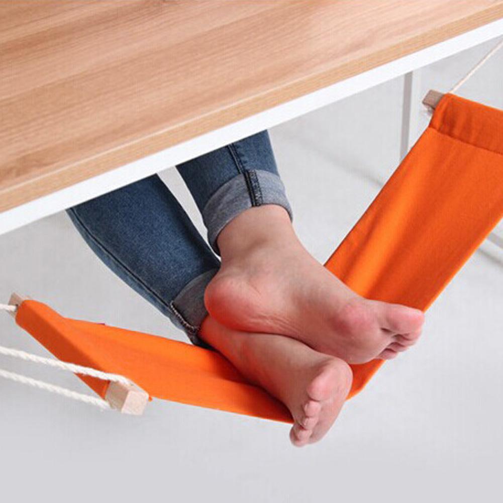 Tragbare Fußhängematte Polyester Schreibtisch-Fußablage Fußablage Verstellbare Ablagetische Fußablage Füße schaukeln Fußstütze für Büro Zuhause Camping