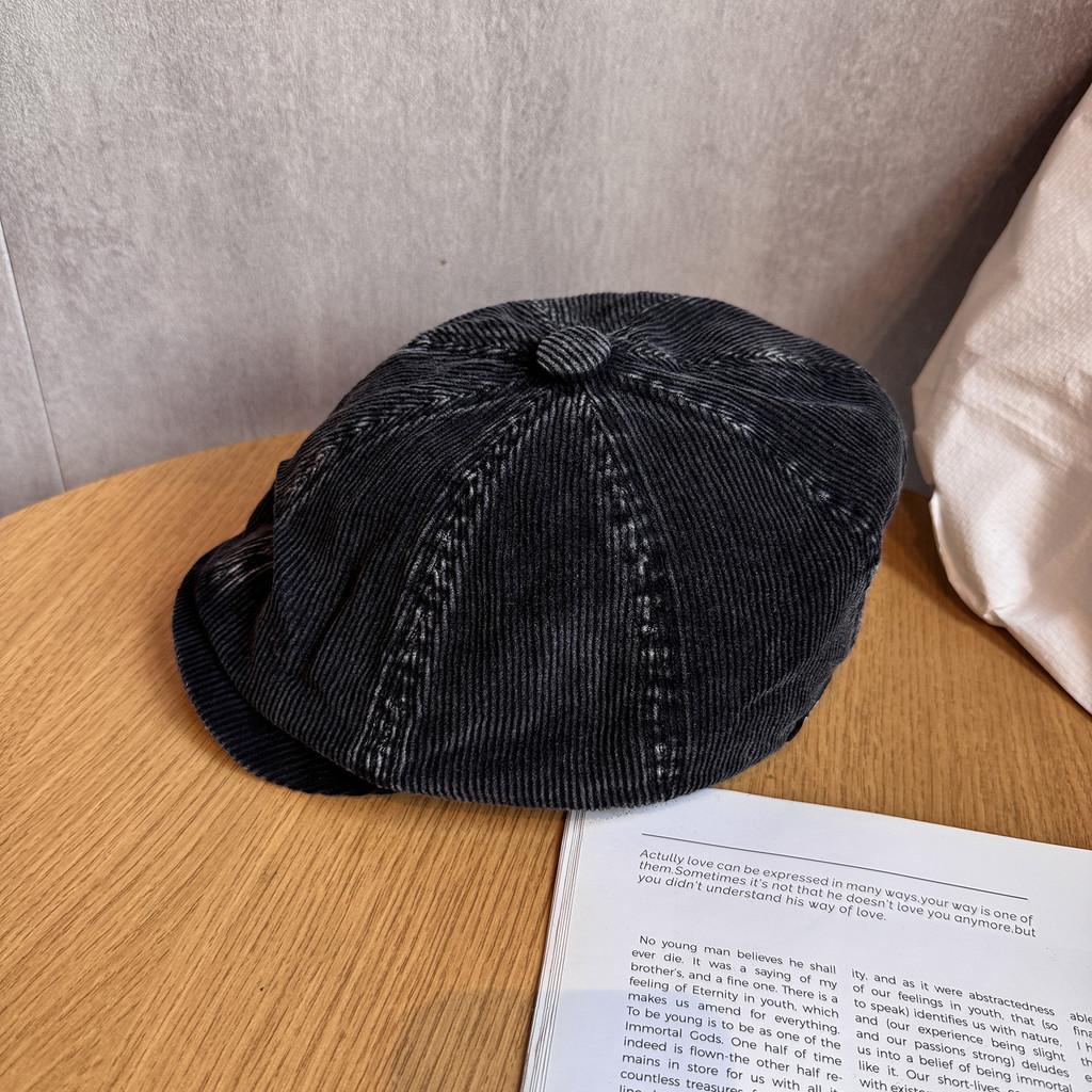 Cotton Vintage Corduroy Cap With Curved Brim Fashionable Breathable Duckbill Hat