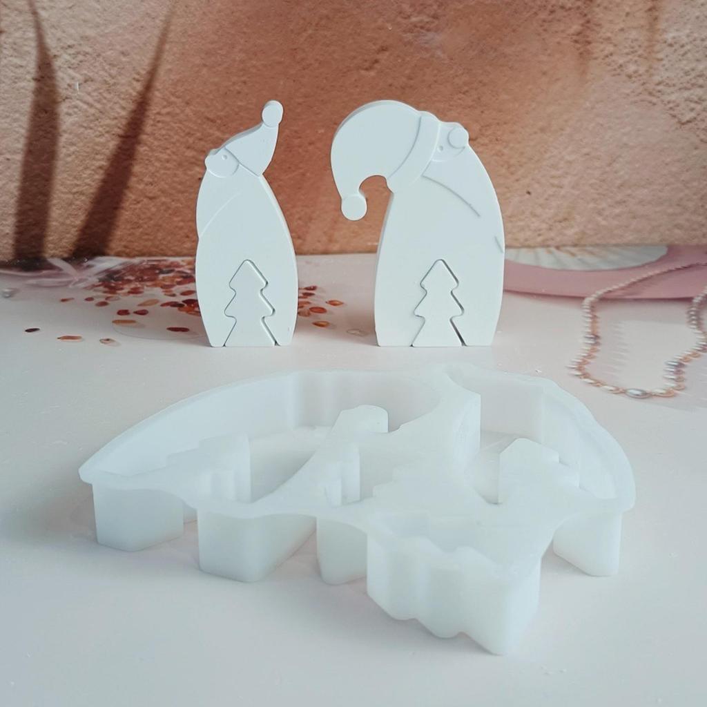 Christmas Mold | Christmas Santa Claus Mold | Non Stick Mould Tool for Home Holiday Soap School Candle Toddler Creative Crafting