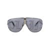 Philipp Plein Aviator Frame Stainless Steel Sunglasses Palladium Palladium Silver