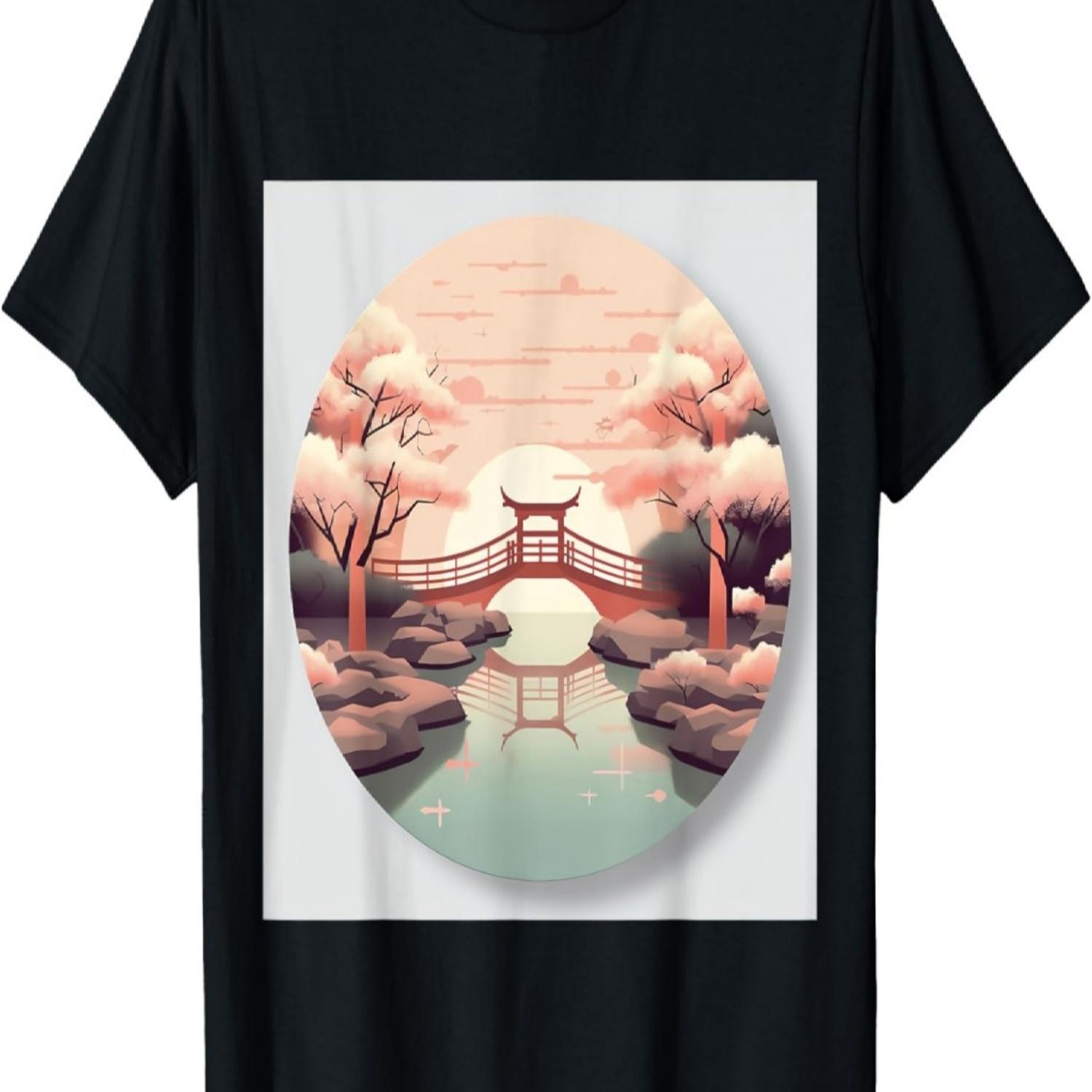 Pink Pastel Bliss  Cherry Blossom Garden Delight T-Shirt S чёрный