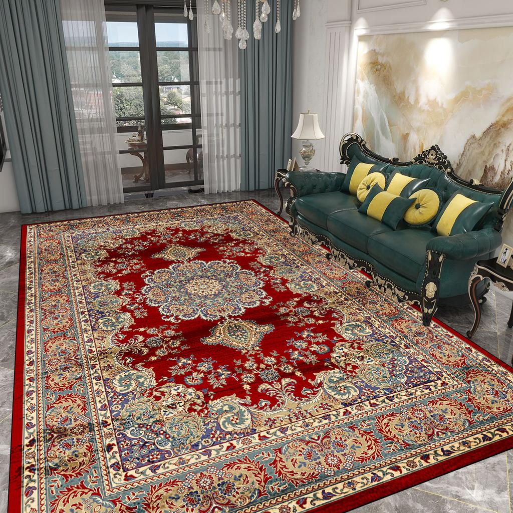 Persia Vintage Carpet Large Area Living Room Decoration Rugs Classic Light Luxury Bedroom Decor Rug Non-slip Washable Floor Mat