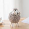 Small Cute Wool Xmas Ornament Christmas Statue Miniature Home Decoration Felt Sheep Figurines Party Supplies