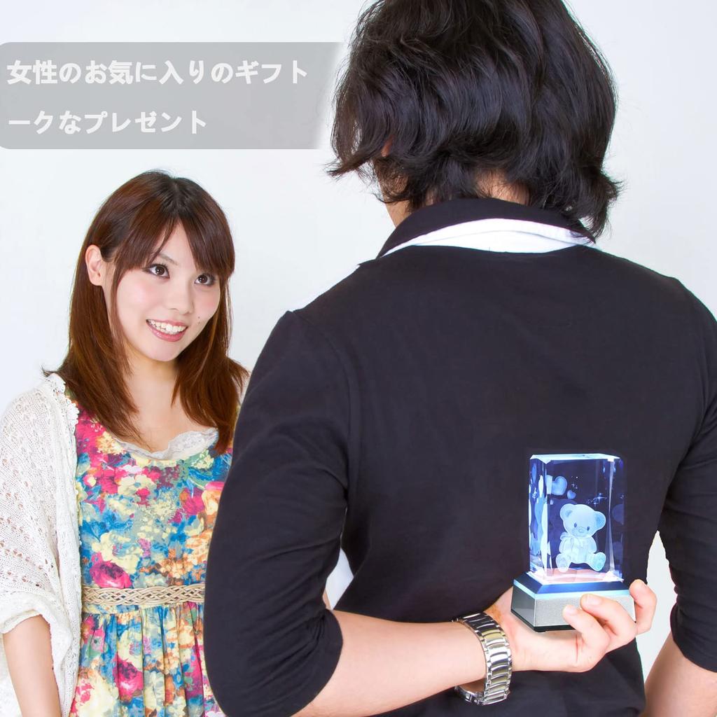 Popular Birthday Gift for and K9 Crystal Winnie the Pooh and Bear LED Light Base with USB Women, Mothers, Wives, Girlfriends. [Authentic] Charging.