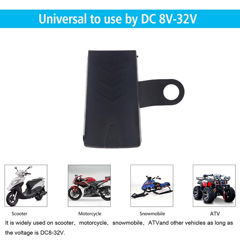 Motocyklová řídítka nabíječka mobilního telefonu jeden USB 12V vodotěsná zásuvka napájení příslušenství pro úpravu zpětného zrcátka