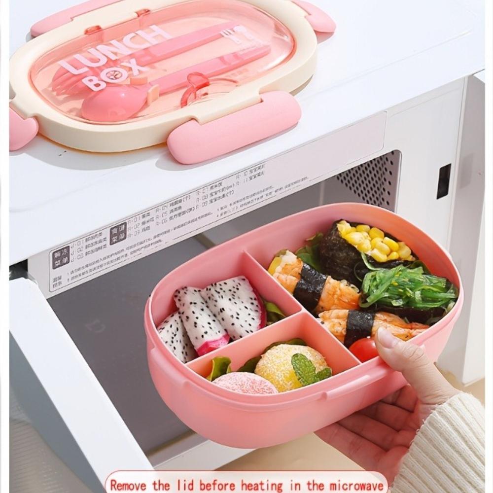 Bento Box Kettle Set, Suitable for Microwave Oven, Reusable Bento Box with Leak Proof Lid, Portable Fresh-keeping Lunch Box and Kettle