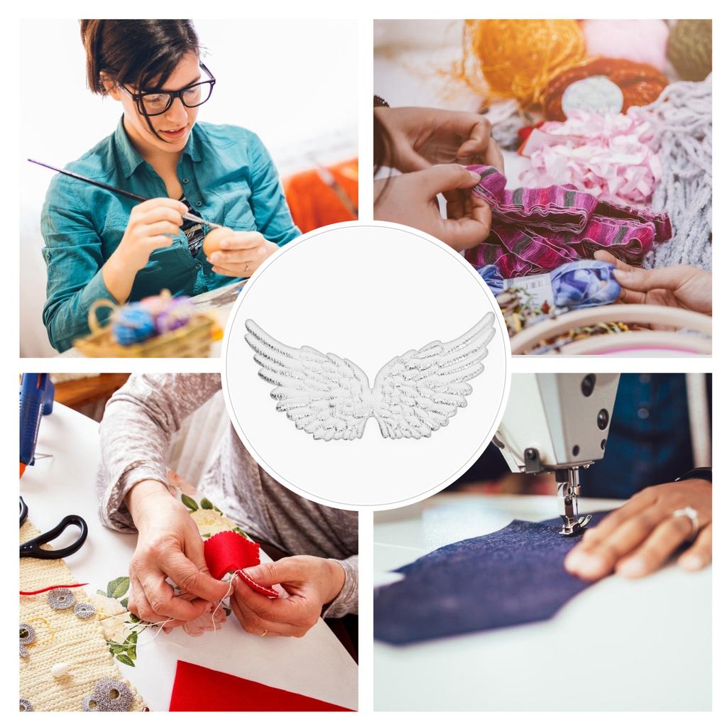 12Pcs Angel Wings Small Decorative Fabric Patch Pink Mini Wings for DIY Clothing Bags Jackets Crafts DIY Wing Wing Decor