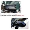 For Toyota Camry 2018- Car Rearview Side Mirror Cover Wing Cap Exterior Door Rear View Case Trim Carbon Fiber Look Black
