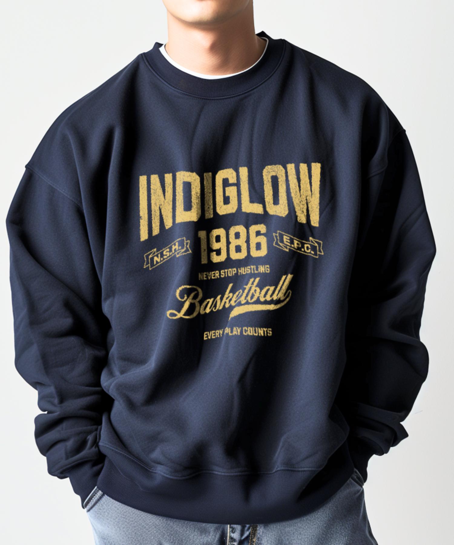 Свитшоты для пары Indi Glow 1986 с баскетбольным принтом Navy/Xxl