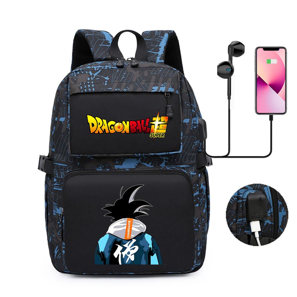 Riman Dragon Ball Peripheral Printed Backpack Youth Student School Bag Usb Computer Bag Backpack Men And Women