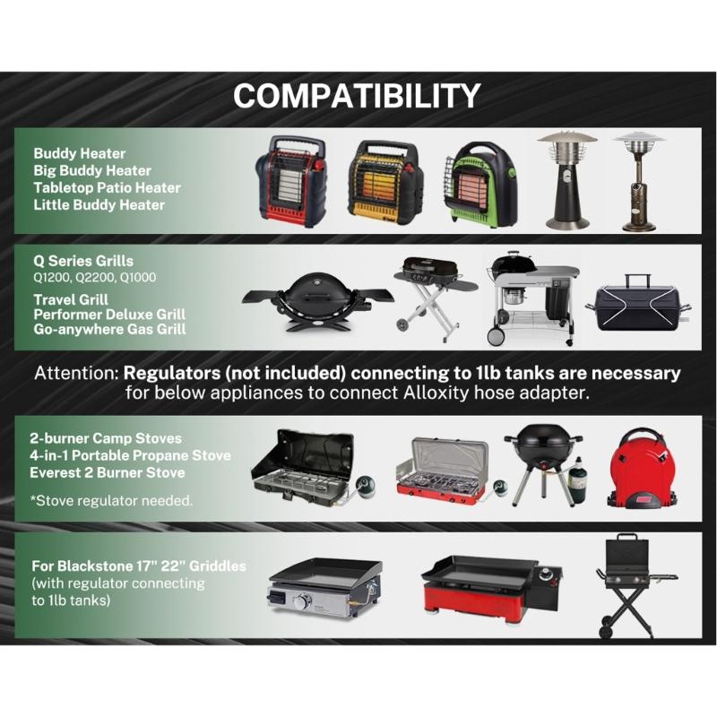 Flexible Propane Gas Hose Adapter 3ft Adapter Hose 3ft Propane Fill Hose Adapter Control Extended Reach Flexible