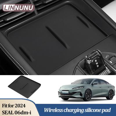 Linnunu Fit for Byd Ocean X6Dm-I2024 Accesorios Para Auto Central Control Wireless Charging Silicone Pad Protective Pad Dustproof Pad Anti-Slip Pad