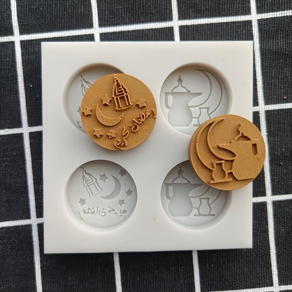 Silicone Ramadan Moon Mold Ramadan Themed Flexible Stars Chocolate Mold Non-stick Heat Resistant Baking Mold Cake Making