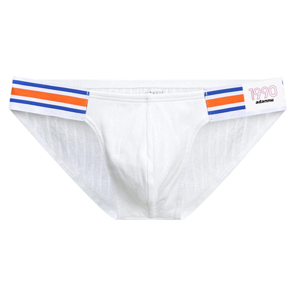 Comfortable Sports Men's Cotton Briefs Low Waist Big U Pouch Underwear Hip Lift Sexy Personality Male Fashion Panties Underpants