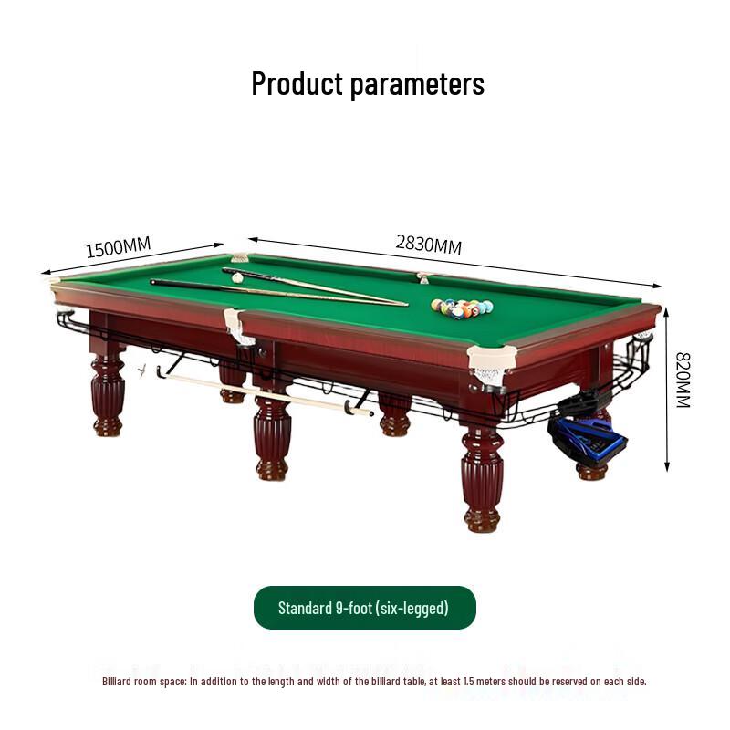 Juedong 9-Foot Chinese 8-Ball Pool Table