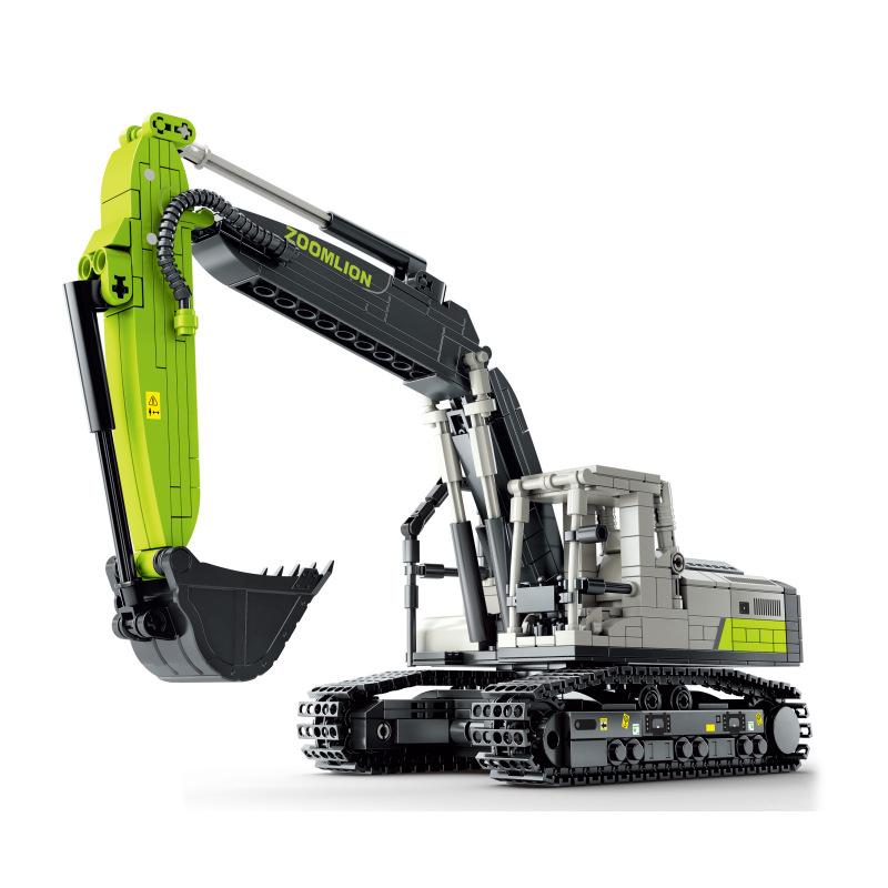 2023 Stadtbau Ingenieurwesen Kran Bagger Betonmischer Modell Gabelstapler Lader Fahrzeug DIY Sets Montagebausteine Kinderspielzeug Geschenke
