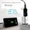 QC3.0 3-Port USB Fast Charger 5V/9V/12V for Travel (US/EU)