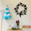 Flying Birds Metal Wall Art Decor for Living Room Bedroom Office Outdoor Courtyard Black