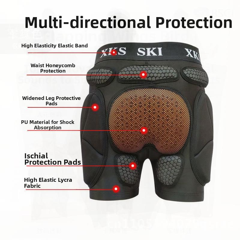 Men's And Women's Ski Hip Pants with Knee Pads Anti-Fall Snowboard Protective Equipment Set Polyurethane Fiber Butt Pads