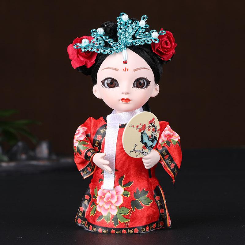 Chinese Opera Character Decoration Silk Doll Peking Opera Mask Doll Chinese Handmade Decorative Gifts Shop decoration Doll