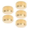 5pcs Steel Watch Crown Watch Head Repairing Parts Replacement Accessories Set Gold5.5mm   0.22in