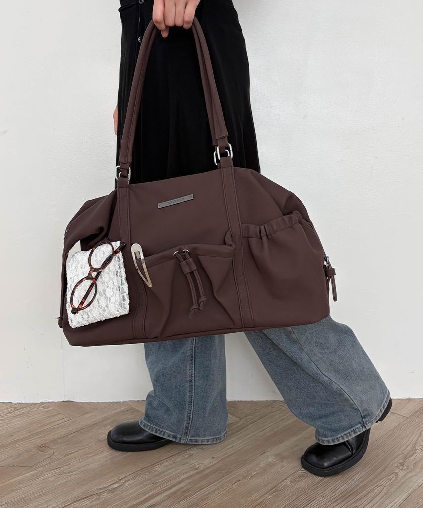 Chicks Swain Volume Draw Shoulder Bag Brown