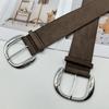 Luxury Design Suede Leather Wide Belt Maillard Styles Trouser Dress Belts  Gifts