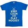 Keep Calm & Play Hockey - Hockey Sticks Mens T-Shirt