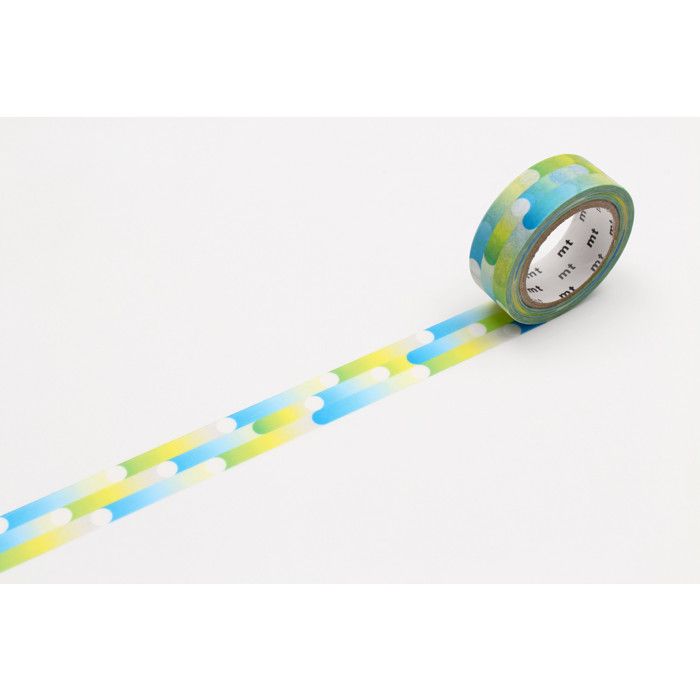 Masking Tape Fusion - Blue and Green - 1.5 Cm X 7 M