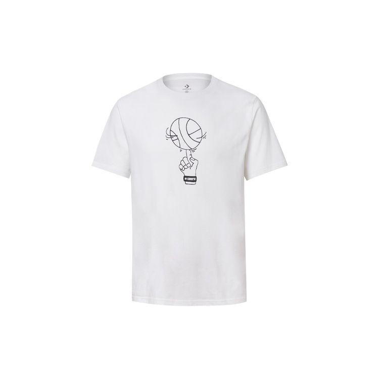 

Мужская футболка с коротким рукавом с принтом Converse Finger Football, белая 10019942-102
