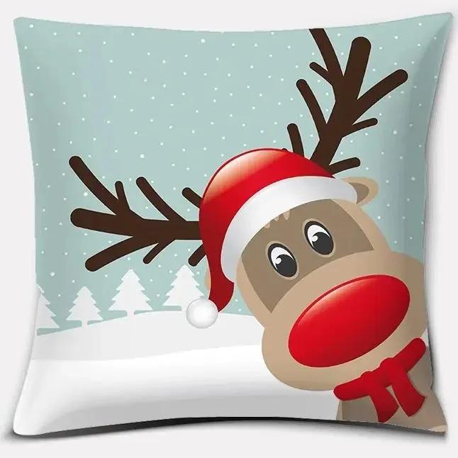 Christmas Themed Pillowcases Car Accessories Office Santa Claus Living Room Sofa Home Decoration Pillowcases