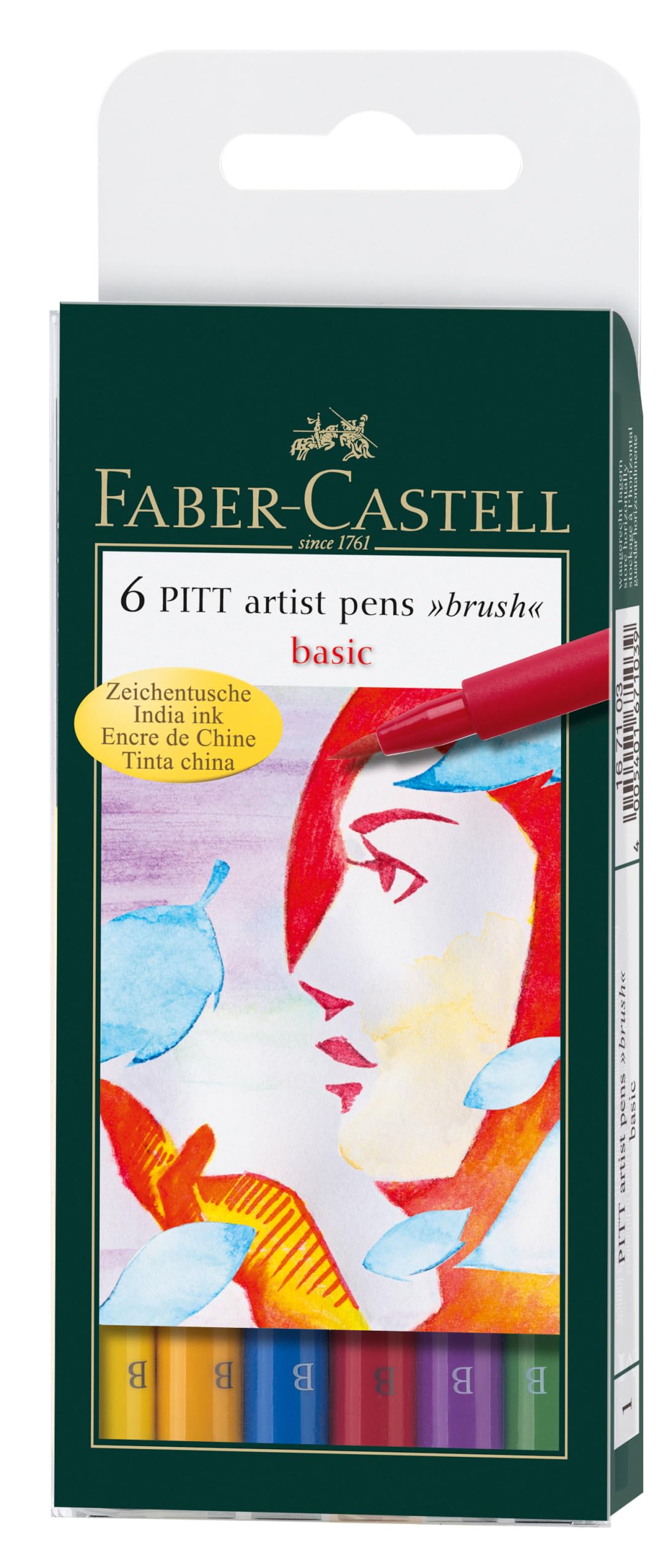 

Набор базовых ручек Pitt Artist Faber-Castell, 6 штук (107, 109, 110, 127, 160, 167, 167103)
