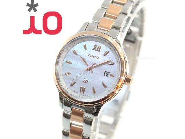 ORIENT iO Natural & Plain RN-WG0415A Solar Watch MOP Dial Silver Gold 27.6mm NEW