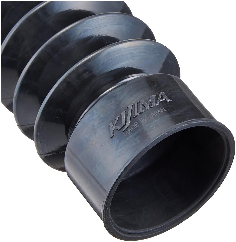 Kijima Motorcycle Parts Front Fork Boots, Upper 41mm Diameter / Lower 68mm Diameter, Softail ('84-'14), Black, HD-03212