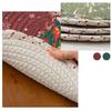 Christmas Snowflake Embroidered Round Table Placemat Heatproof Waterproofs Washable Decorative Dining Accessory