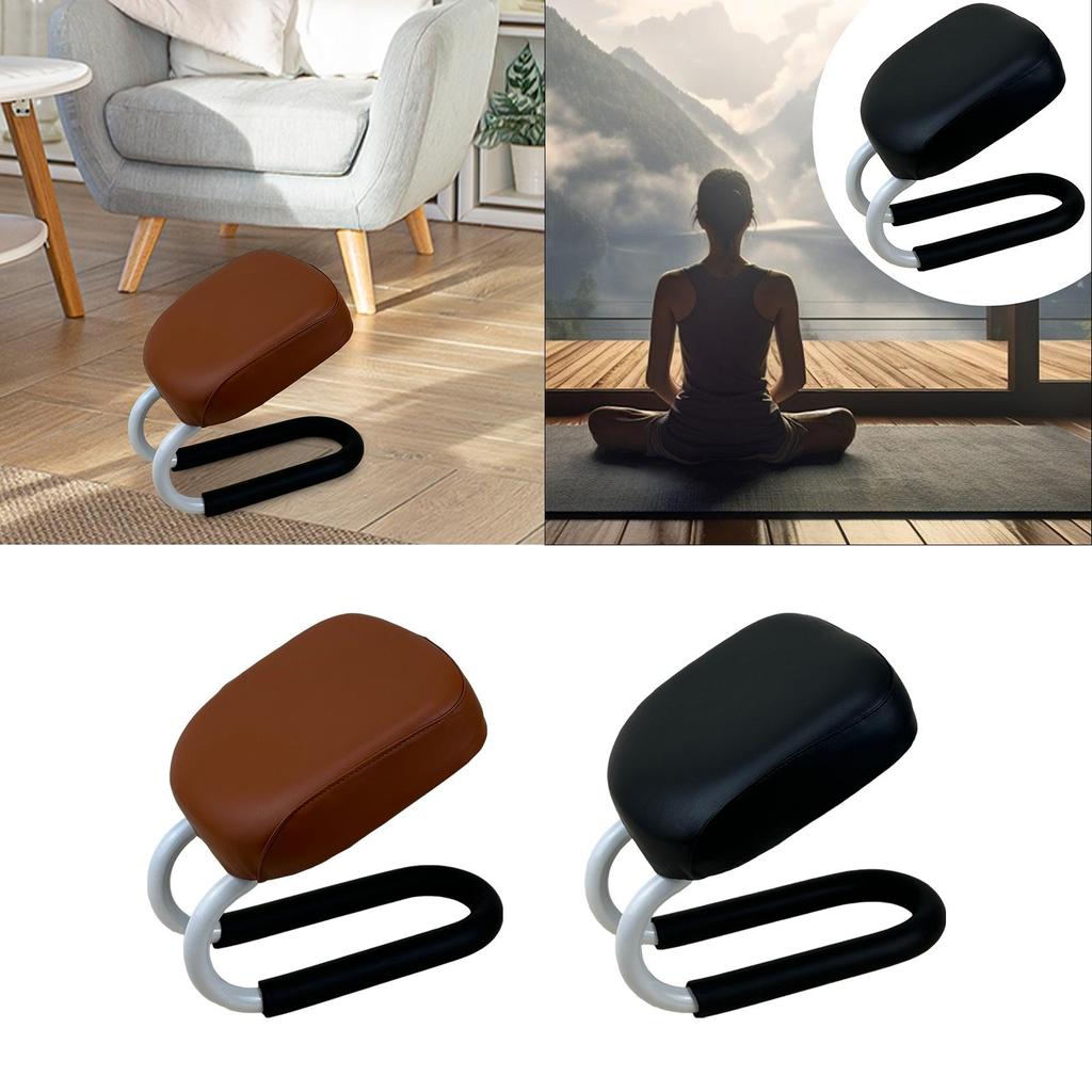 Meditation Bench, Stable Prayer Posture Stool Made of Metal And Synthetic Leather, Suitable