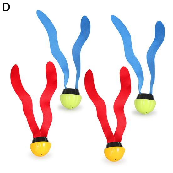 4Pcs Diving Toys Cartoon Safe Attractive Novelty Versatile Parent-child Interaction Multicolor Sea Weed Throwing Diving Toys Summer Toys
