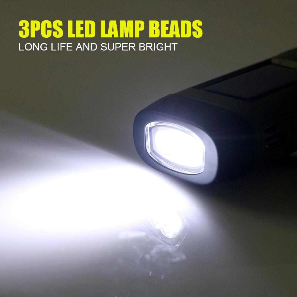 Emergency Hand Crank Dynamo Rechargeable Solar Flashlight Power Bank LED Flashlight For Fishing Boating Hiking