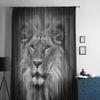 Lion Chiffon Sheer Curtains For Living Room Bedroom Decoration Window Tulle Curtains Drapes