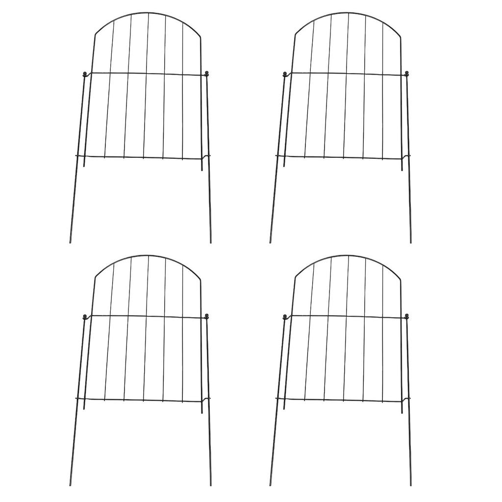 Animal Barrier Fence Iron Sturdy Decorative Outdoor Dog Fence Border for Garden Yard