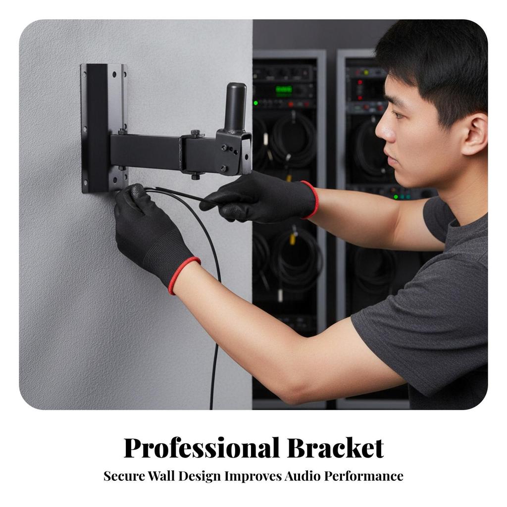 Speaker Wall Mount with Adjustable Arm Extendable Mounts Stable for KTV