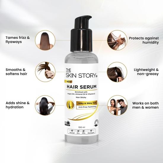 Pachet combo kit The Skin Story Șampon cu Keratin Balsam Protecție UV Ser de păr | Repară, Hrănește și Domolește Frizul | Pentru Toate Tipurile de Păr