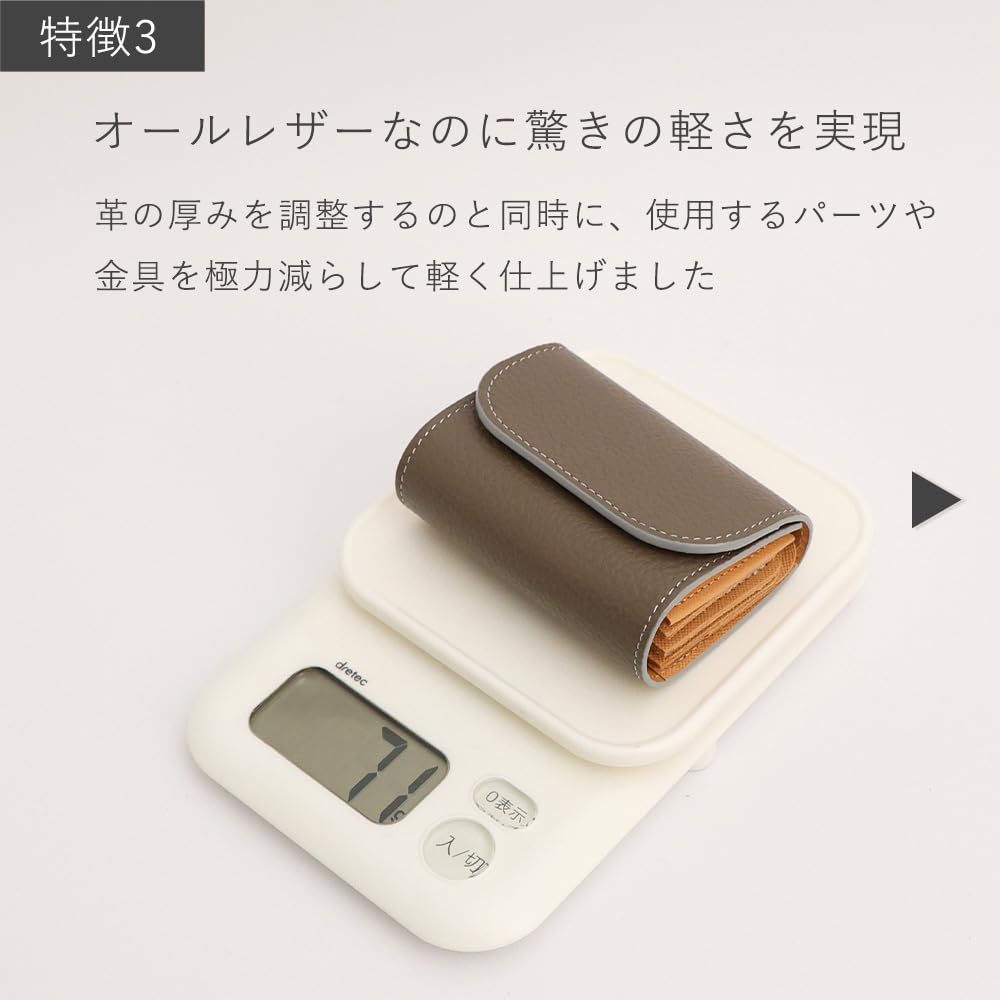 COTOCUL Geldbörse für Damen und Herren, Echtes Leder, Großes Fassungsvermögen, Kompakt, Italienisches Leder, Kleine Geldbörse, Cotocul, Neues Modell (Lavendel)