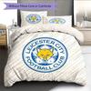 Leicester City Football Club Pattern Bedding Quilt Set  Home Decoration  Gift (1 * duvet cover + 2 * pillowcase  without core)