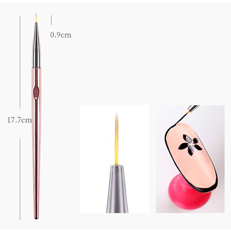 Nail Pen Painted Hook and Pull Line Brush Laser Non-Slip Pen Holder