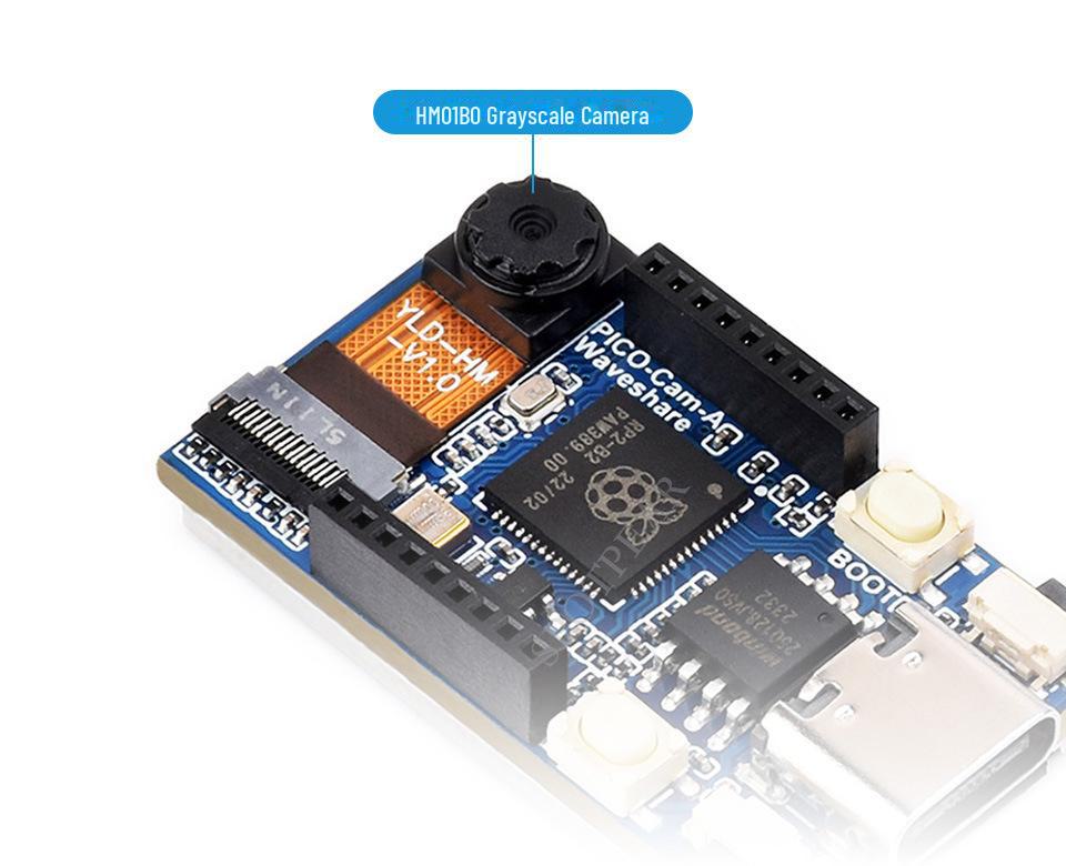 Raspberry Pi Pico RP2040 Board with HM01B0 Camera & 1.14" LCD Display