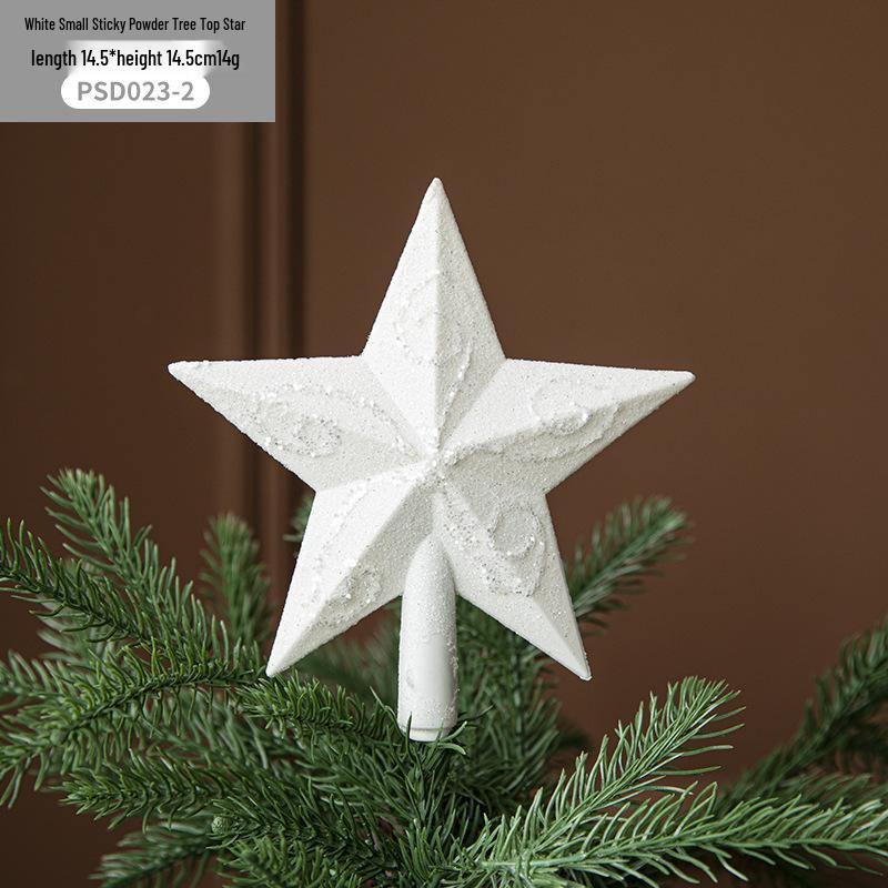 Gold Glitter 3D Christmas Tree Star Topper Ornament