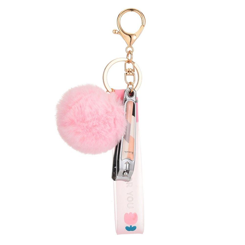

Hairball Hand Rope Nail Scissors Pendant Nail Clippers Key Chain set Manicure Tool Bag Accessories